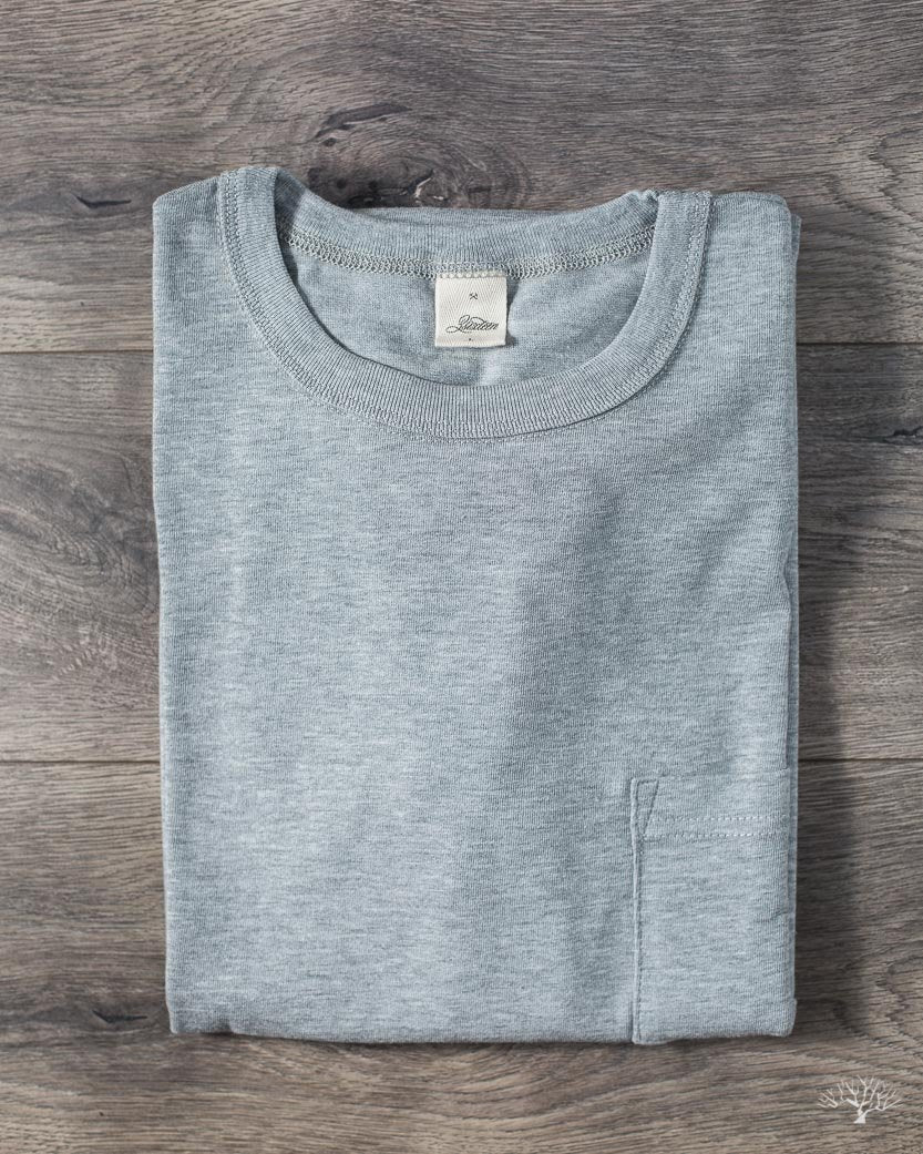 Heavyweight Pocket Tee - Heather Grey