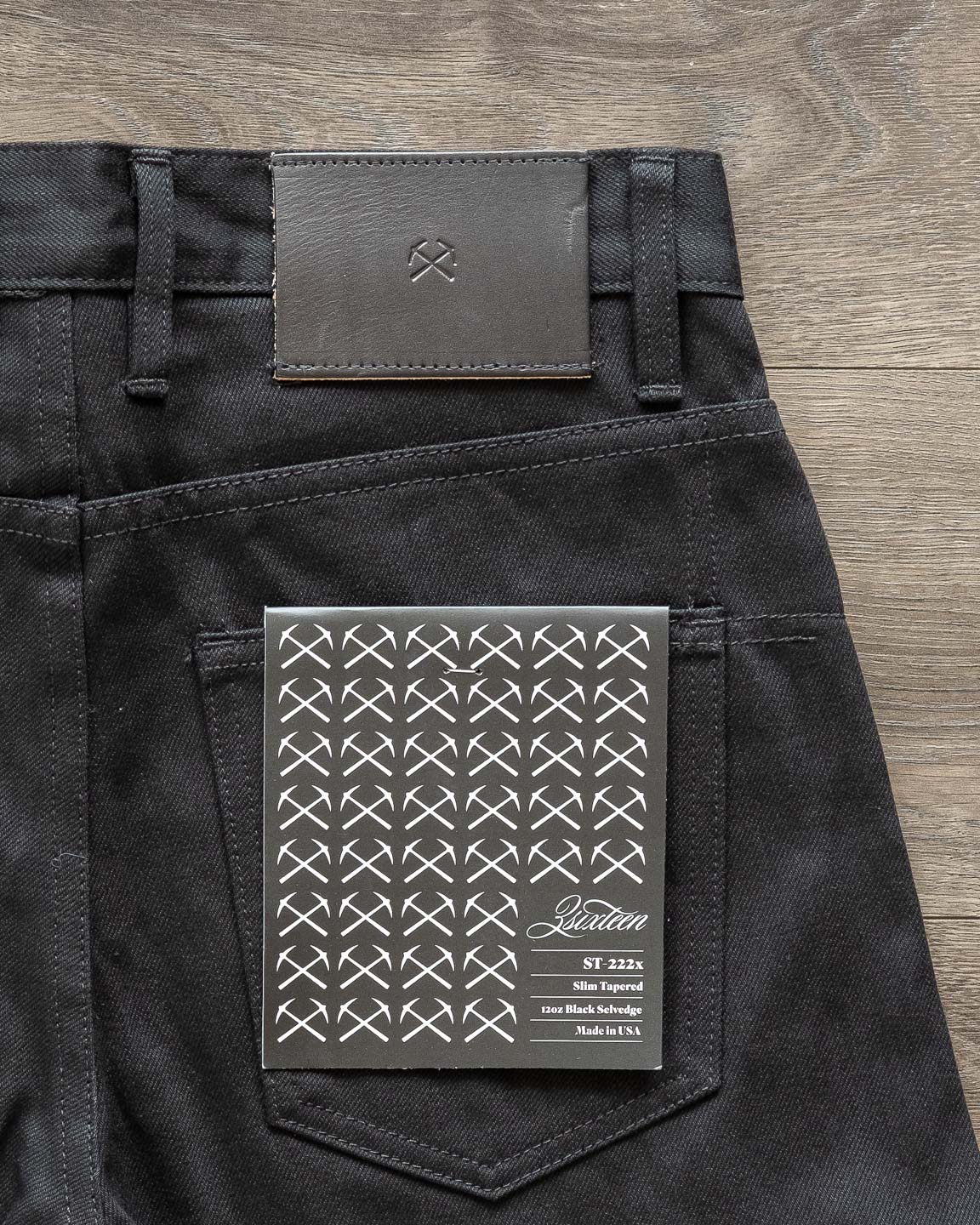 ST-222x Slim Tapered Lightweight Double Black Selvedge Denim