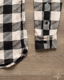 3sixteen Drunk Check Crosscut Flannel - Black/White