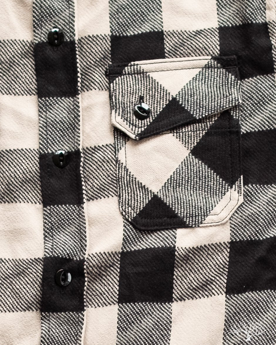 3sixteen Drunk Check Crosscut Flannel - Black/White