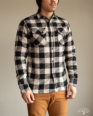 3sixteen Drunk Check Crosscut Flannel - Black/White