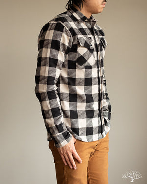 3sixteen Drunk Check Crosscut Flannel - Black/White