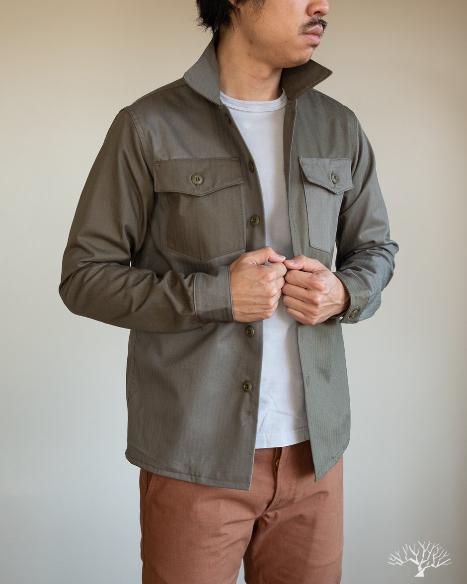 Fatigue Overshirt - Olive Block