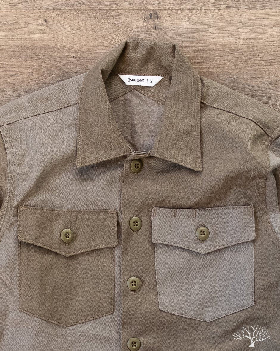 Fatigue Overshirt - Olive Block