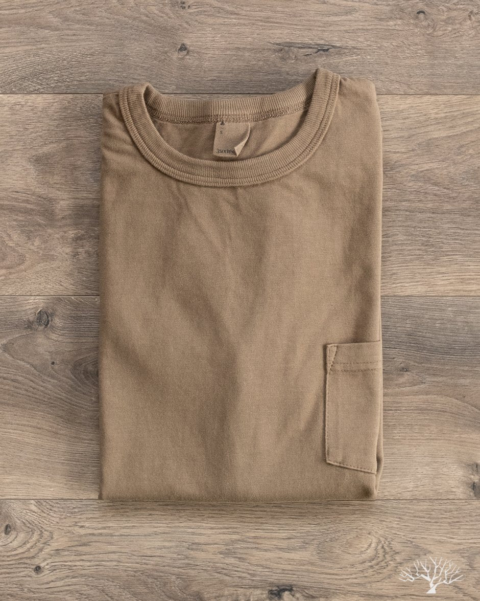 3sixteen Garment Dyed Long-Sleeve Pocket Tee - Mil Green