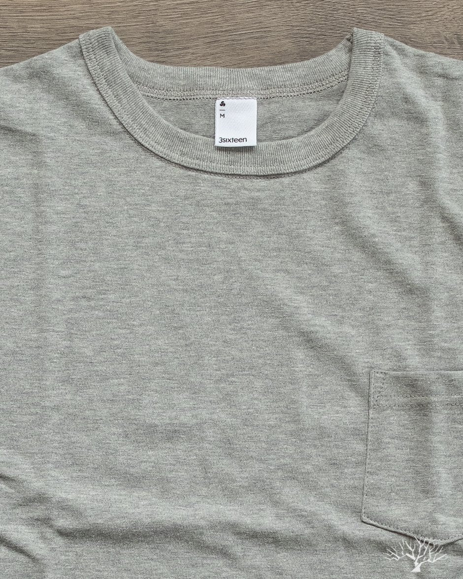 Heavyweight Pocket Tee - Heather Grey