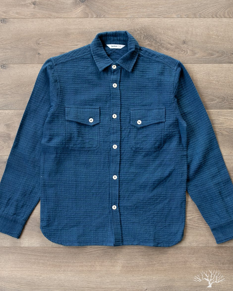 3sixteen Handloom Indigo Grid Crosscut Flannel