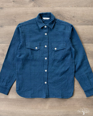 3sixteen Handloom Indigo Grid Crosscut Flannel