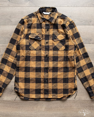3sixteen Drunk Check Crosscut Flannel - Mustard/Black