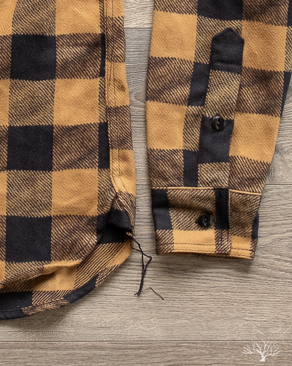 3sixteen Drunk Check Crosscut Flannel - Mustard/Black