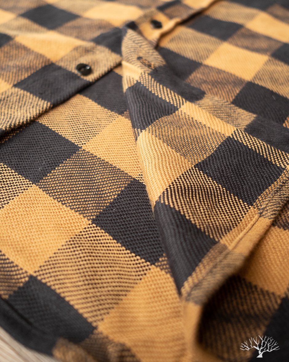 3sixteen Drunk Check Crosscut Flannel - Mustard/Black