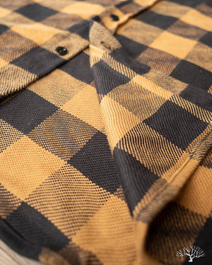 3sixteen Drunk Check Crosscut Flannel - Mustard/Black