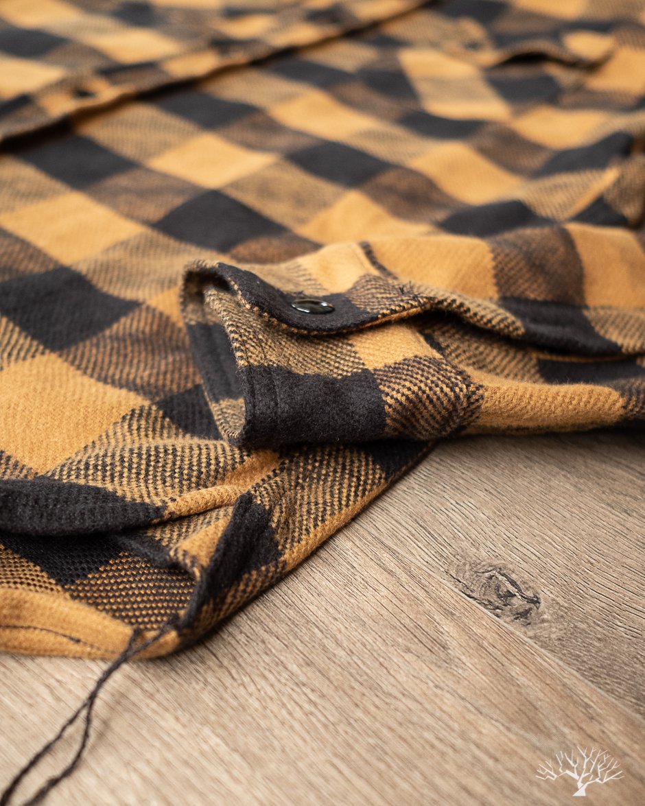 3sixteen Drunk Check Crosscut Flannel - Mustard/Black