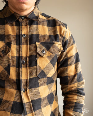 3sixteen Drunk Check Crosscut Flannel - Mustard/Black