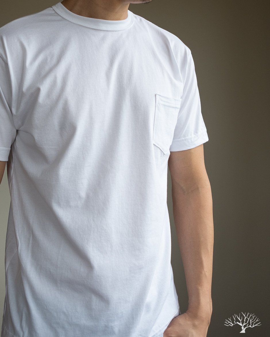 Pima Cotton Pocket Tee - White