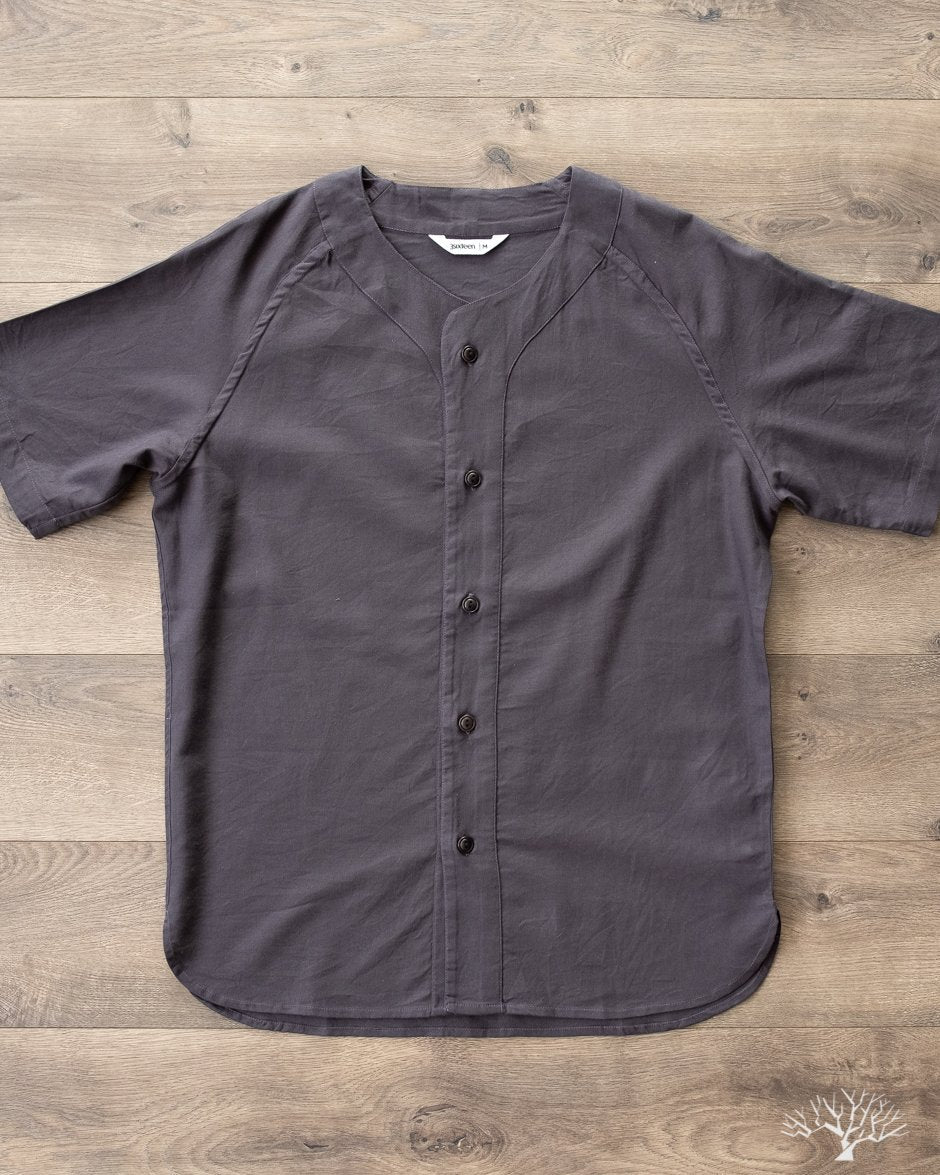 3sixteen - Tencel Blend Baseball Shirt - Smoke