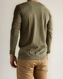 Merz b. Schwanen 206 Long Sleeve Henley - Army