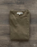 Merz b. Schwanen 215 2-Thread Organic Cotton Crew Neck Tee - Army