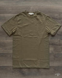 Merz b. Schwanen 215 2-Thread Organic Cotton Crew Neck Tee - Army