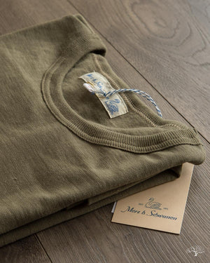 215 2-Thread Organic Cotton Crew Neck Tee - Army