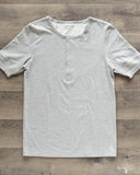 207 Short Sleeve Henley - Grey Melange