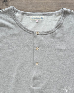 207 Short Sleeve Henley - Grey Melange