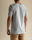 207 Short Sleeve Henley - Grey Melange