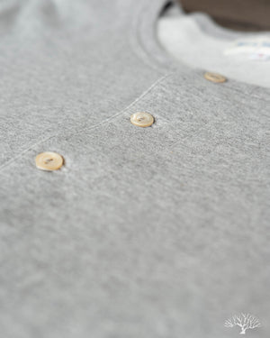 207 Short Sleeve Henley - Grey Melange