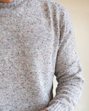 American Trench Merino Wool Cashmere Donegal Sweater in Ash