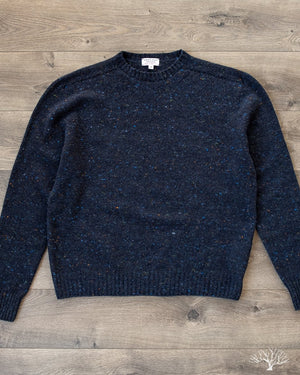 American Trench Merino Wool Cashmere Donegal Sweater Prussia
