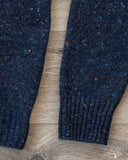 American Trench Merino Wool Cashmere Donegal Sweater Prussia