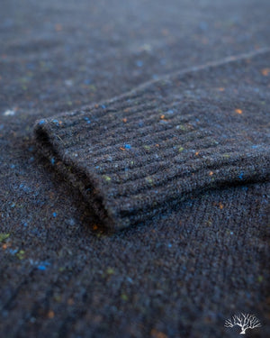 American Trench Merino Wool Cashmere Donegal Sweater Prussia