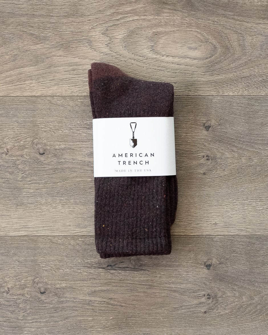 American Trench Recycled Marl Socks Mocha