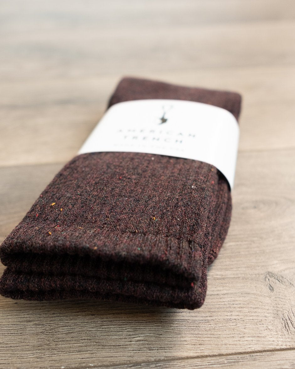 American Trench Recycled Marl Socks Mocha