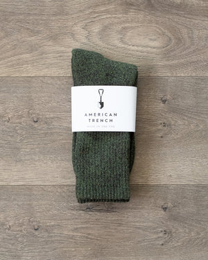 American Trench Recycled Marl Socks Moss