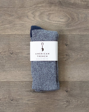 American Trench Recycled Marl Socks Navy