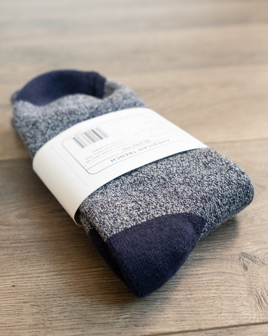 American Trench Recycled Marl Socks Navy