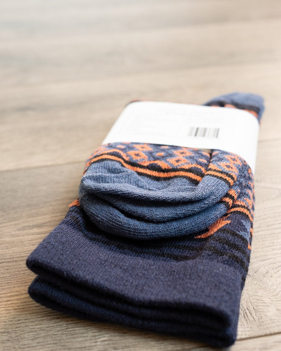 American Trench Rio Grande Serape Socks Navy