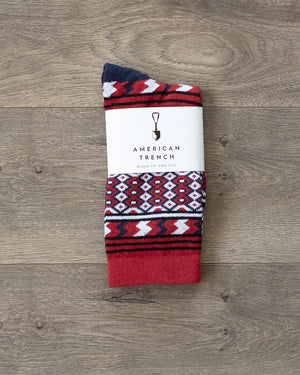 American Trench Rio Grande Serape Socks Red