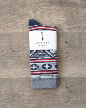American Trench Southwest Diamond Socks Grey