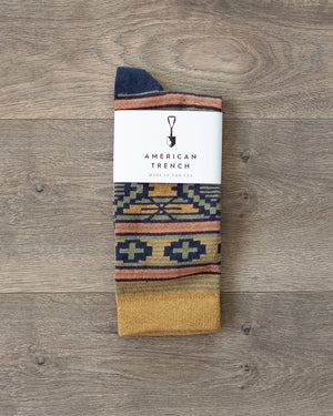 American Trench Southwest Diamond Socks Ochre