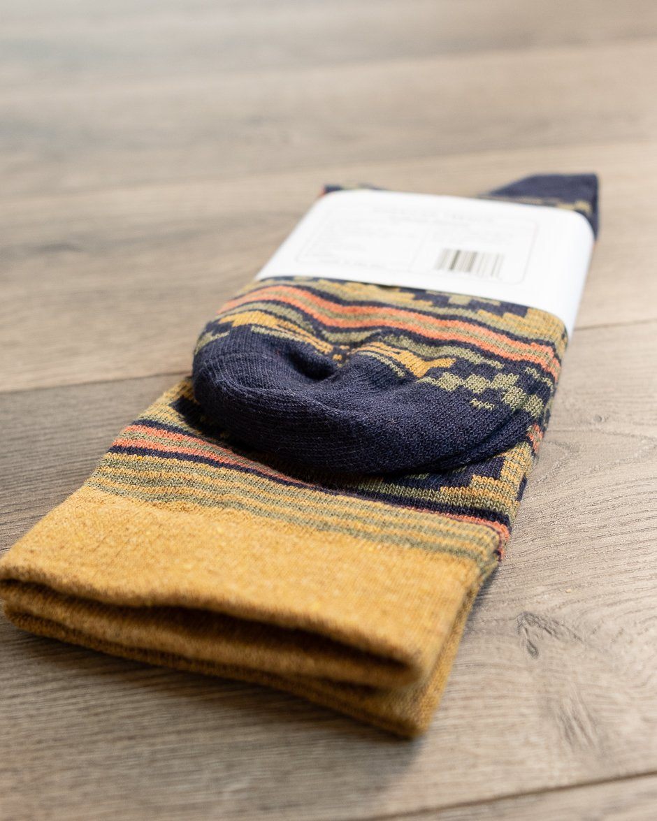 American Trench Southwest Diamond Socks Ochre