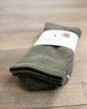 American Trench Silver Crew Socks Vintage Green