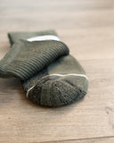American Trench Silver Crew Socks Vintage Green