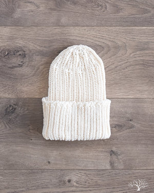 Cableami Pre-Organic Cotton Watch Cap - White