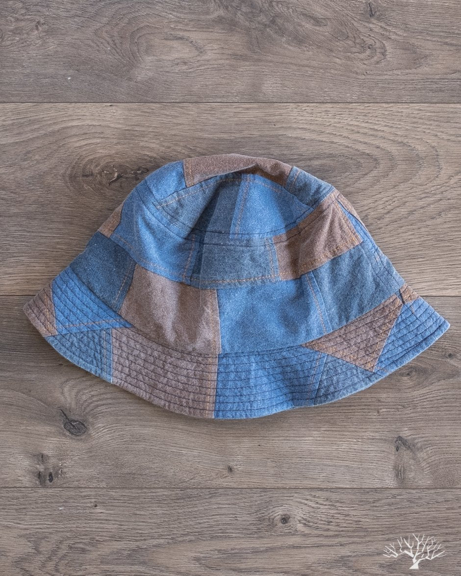 Cableami Denim Patchwork Bucket Hat