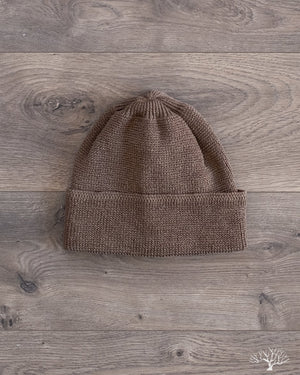 Cableami Linen Waffle Watch Cap - Army Brown