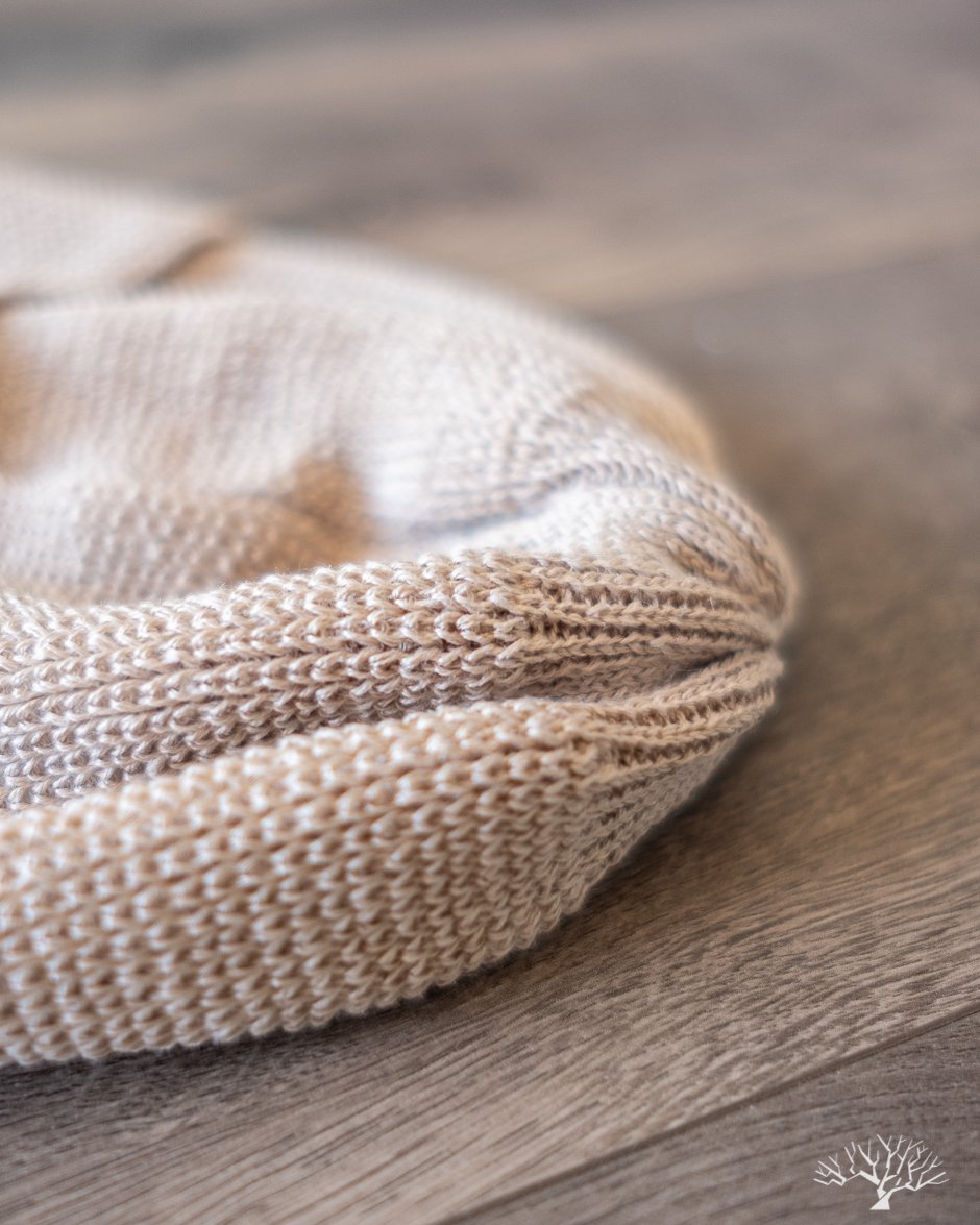 Cableami Linen Waffle Watch Cap - Natural