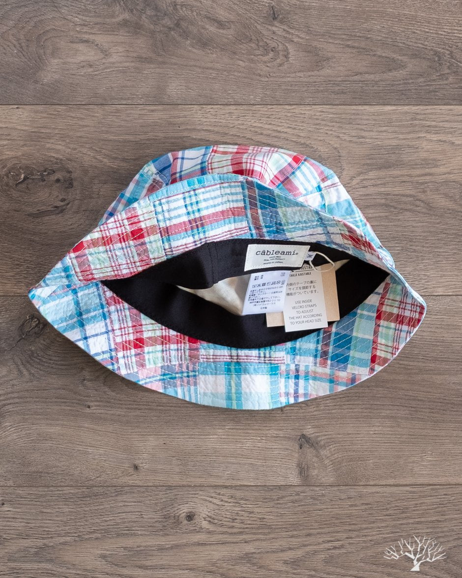 Cableami Madras Patchwork Bucket Hat