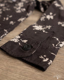 Corridor Black Floral Handblock Military Jacket